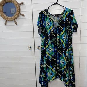 French atmosphere short sleeve dress, 3x.